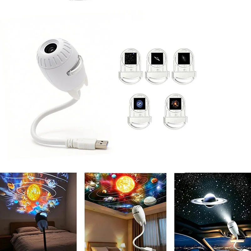 Night Light Projector Stars - Mini Galaxy Star Projector Two In