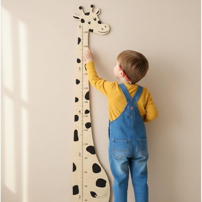 Kids Height Chart Folding Wood - Growth Chart Ruler ulasan dan harga