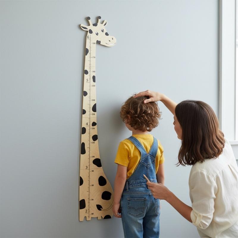 Kids Height Chart Folding Wood - Growth Chart Ruler ulasan dan harga