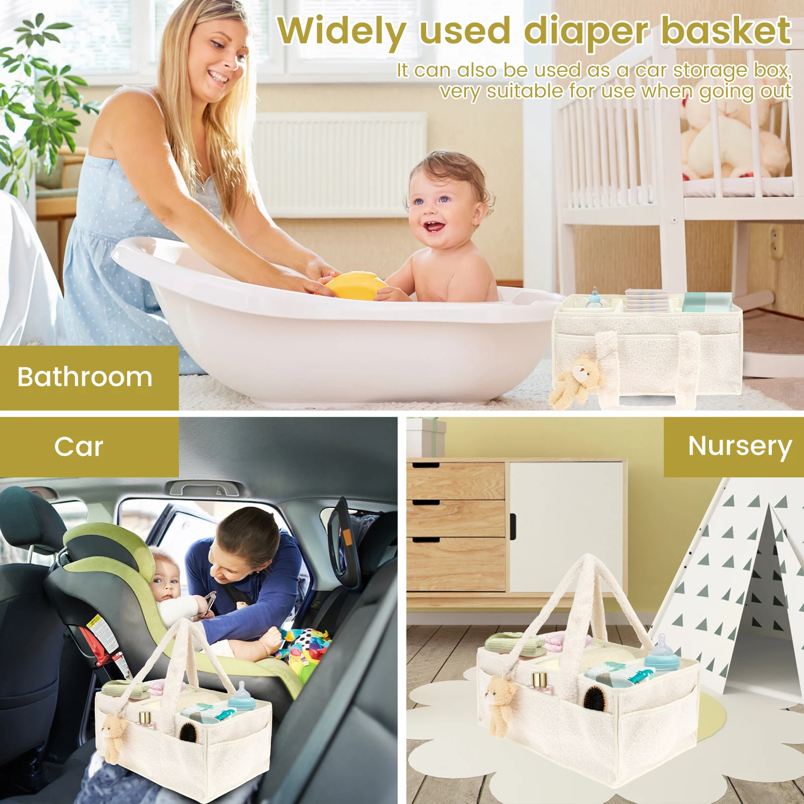 Diaper Bag for Baby Plush Diap - Diaper Caddy Organizer ulasan dan harga