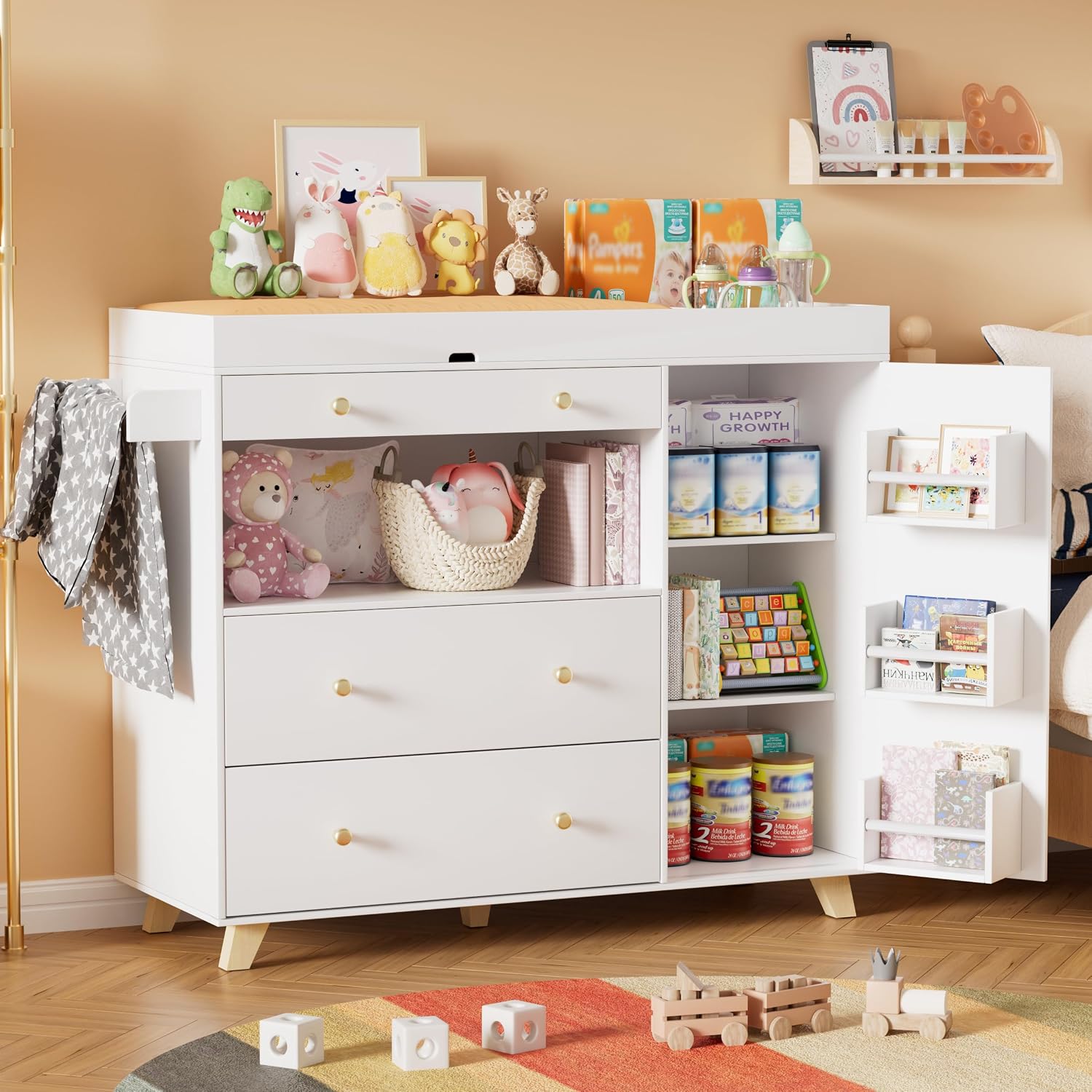 Baby Changing Table, Modern Di - Baby Nursery Drawers ulasan dan harga