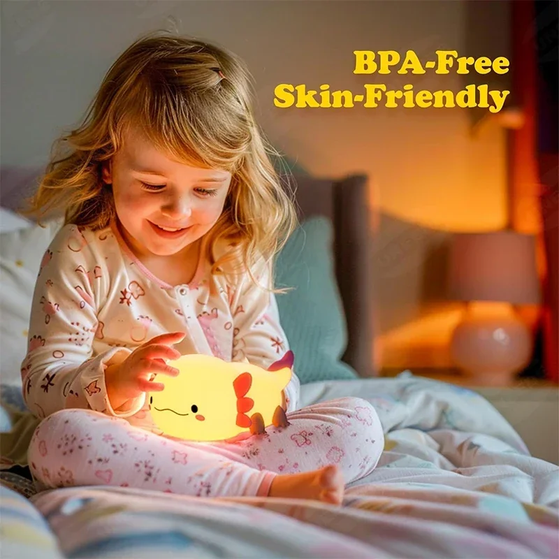 Cute Axolotl Night Light Silic - Baby Nursery Night Light ulasan dan harga