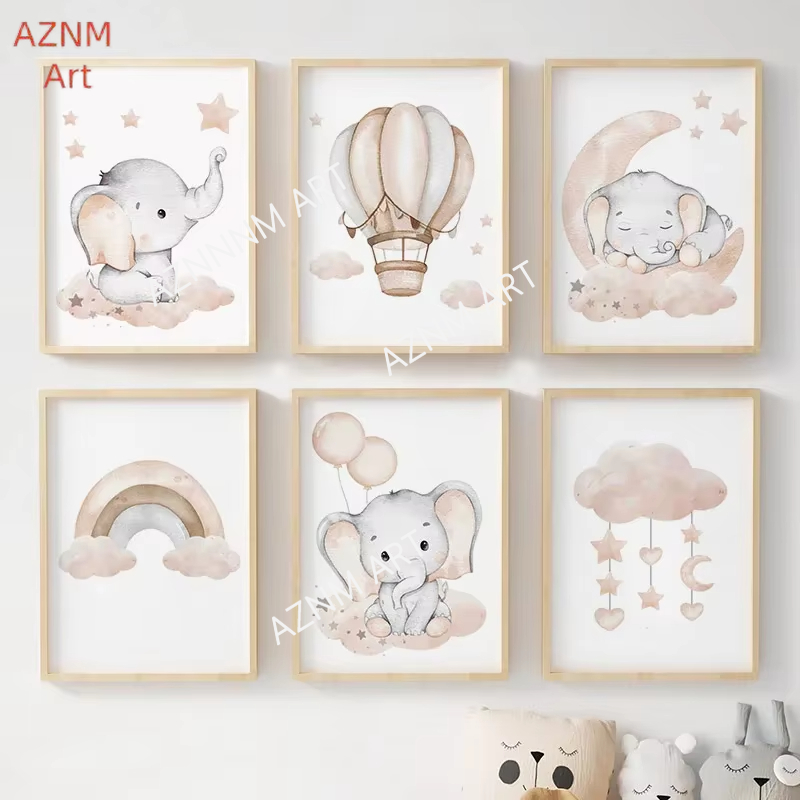 Elephant Balloon Rainbow Moon  - Baby Nursery Needs ulasan dan harga
