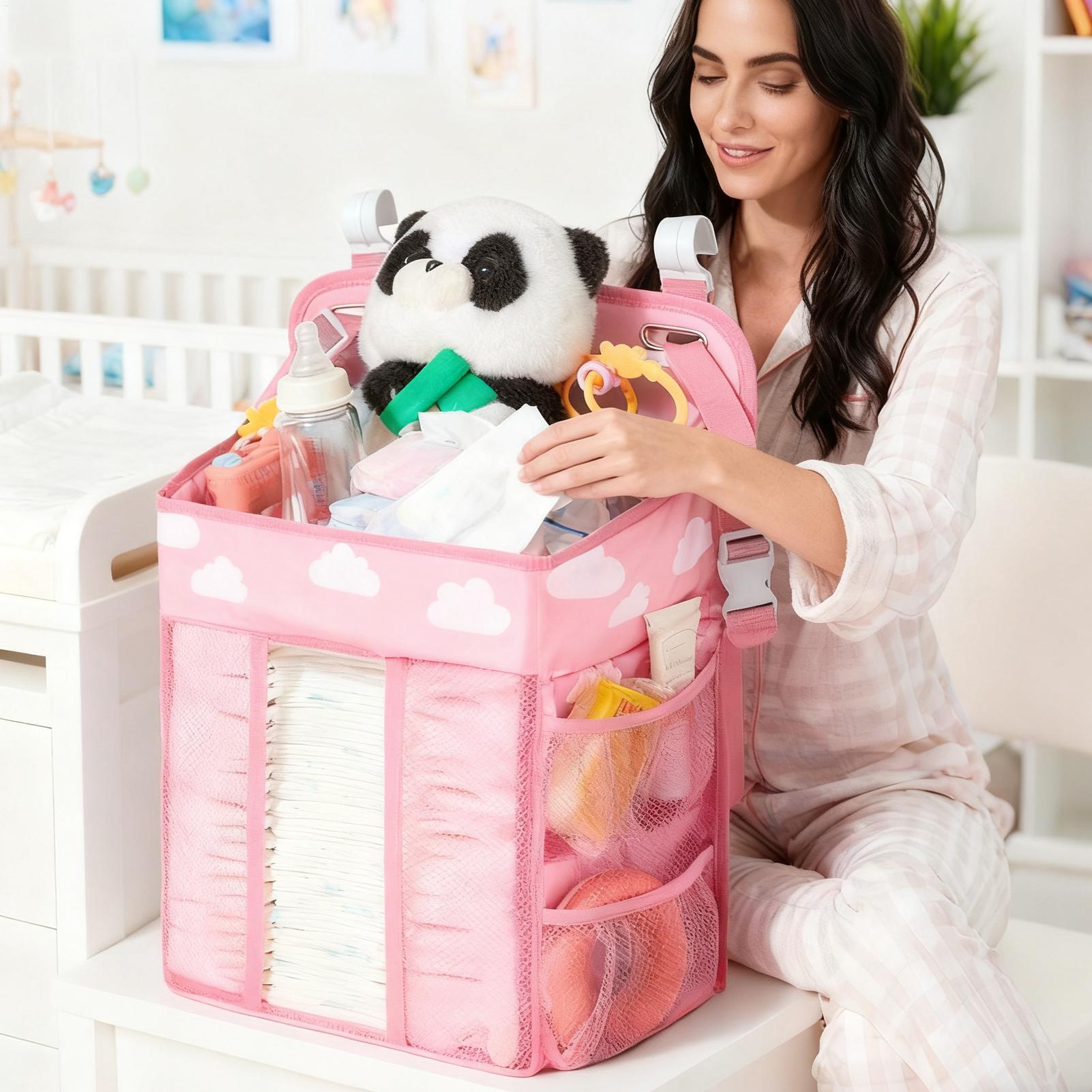 Crib Diaper Organizer Waterpro - Baby Nursery Storage ulasan dan harga