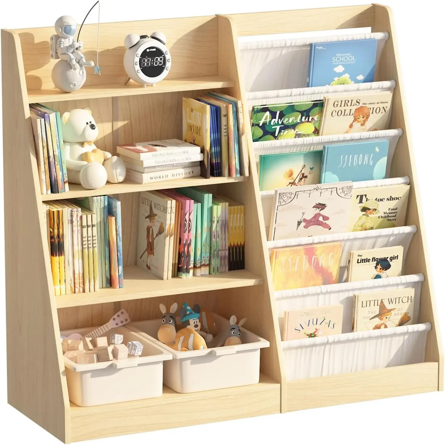 4 Tier Kids Bookshelf Baby Tod - Baby Nursery Bookcase ulasan dan harga