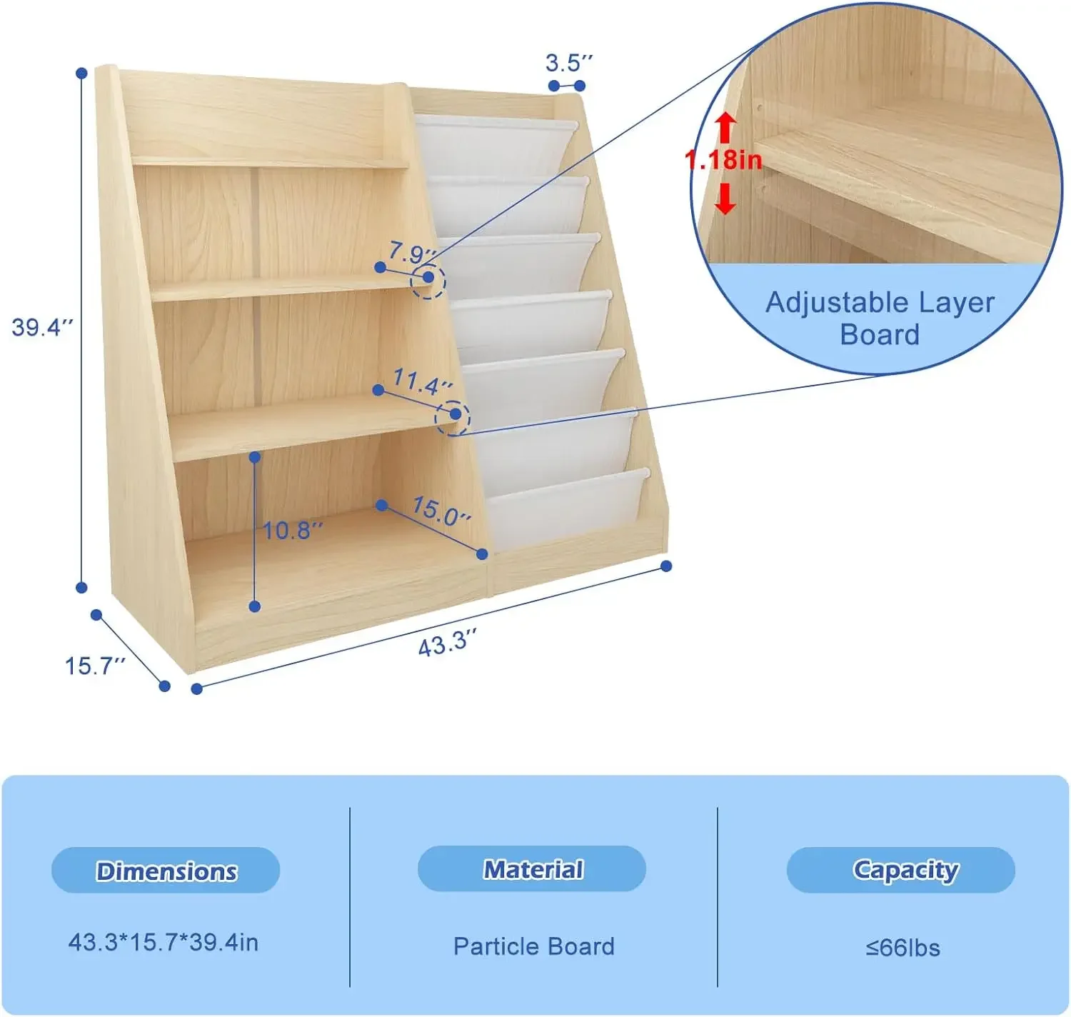 4 Tier Kids Bookshelf Baby Tod - Baby Nursery Bookcase ulasan dan harga