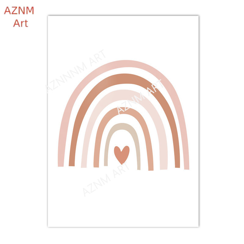1/3PCS ，Cartoon Heart Rainbow  - Baby Nursery Girl ulasan dan harga