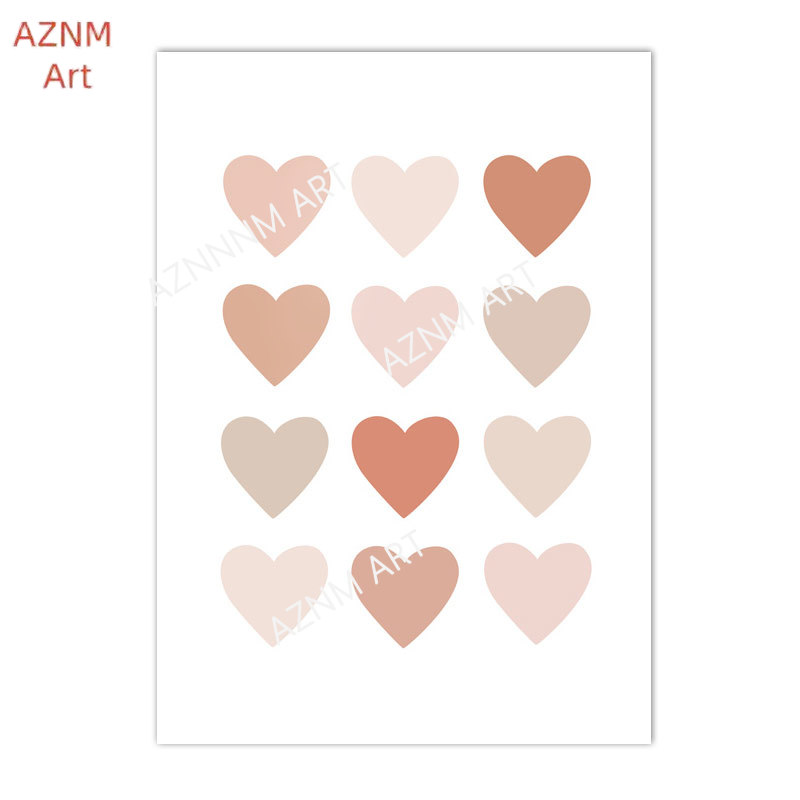 1/3PCS ，Cartoon Heart Rainbow  - Baby Nursery Girl ulasan dan harga