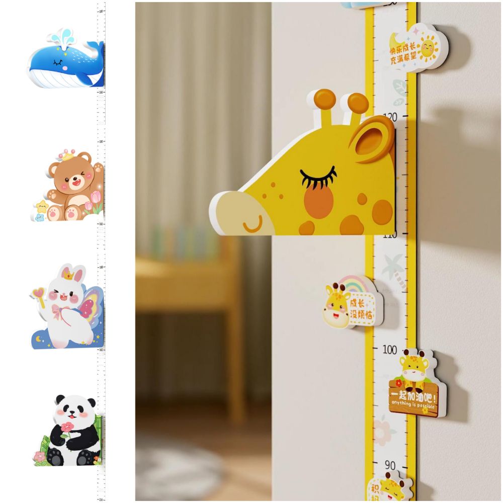 3D Cartoon Animal Children's H - Growth Chart Ruler ulasan dan harga
