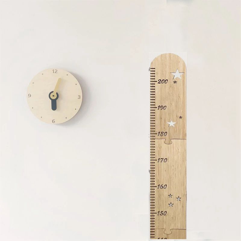 5 Sheets Nordic Wooden Kids He - Growth Chart Ruler ulasan dan harga