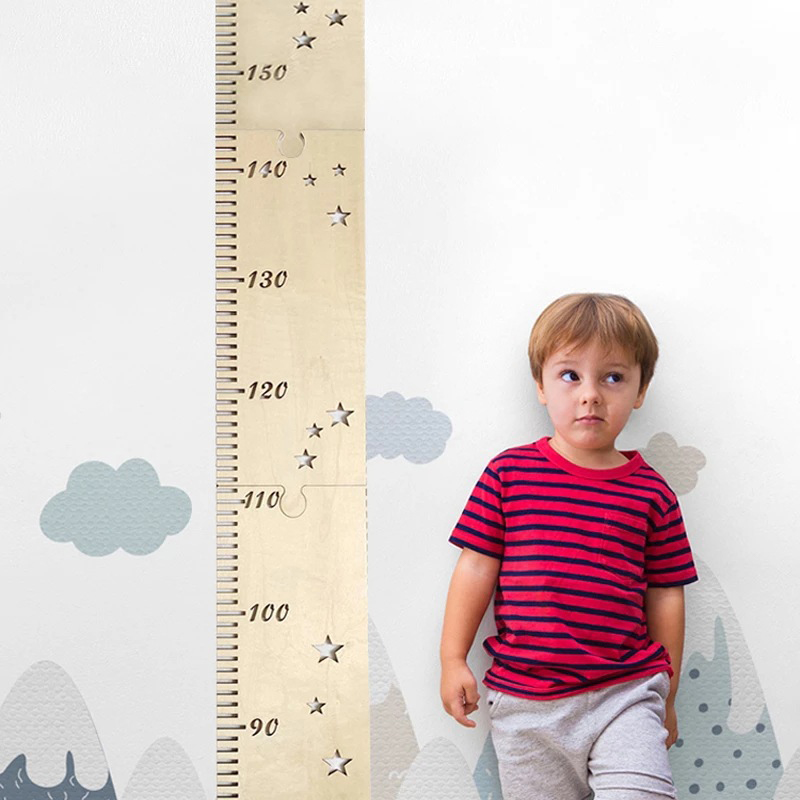 5 Sheets Nordic Wooden Kids He - Growth Chart Ruler ulasan dan harga