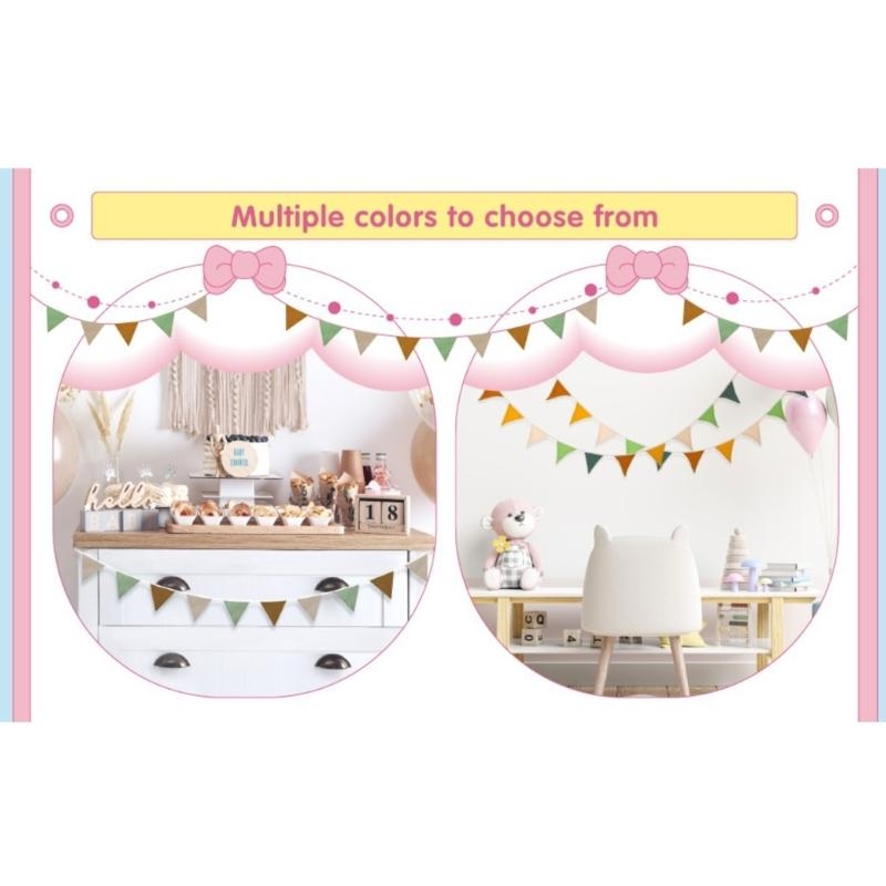  Soft Nursery Bunting Banners  - Baby Nursery Bunting ulasan dan harga