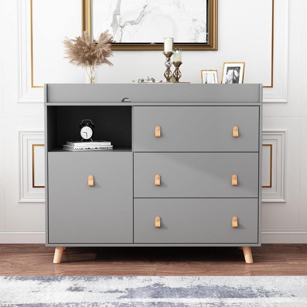 Baby Dresser Changing Table, T - Baby Nursery Drawers ulasan dan harga