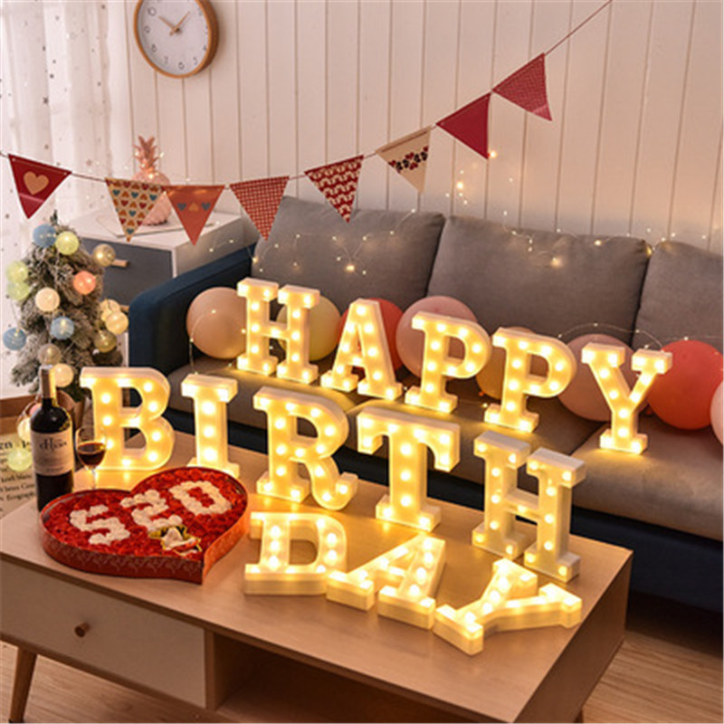 Decorative Letters Alphabet Le - Baby Nursery Night Light ulasan dan harga