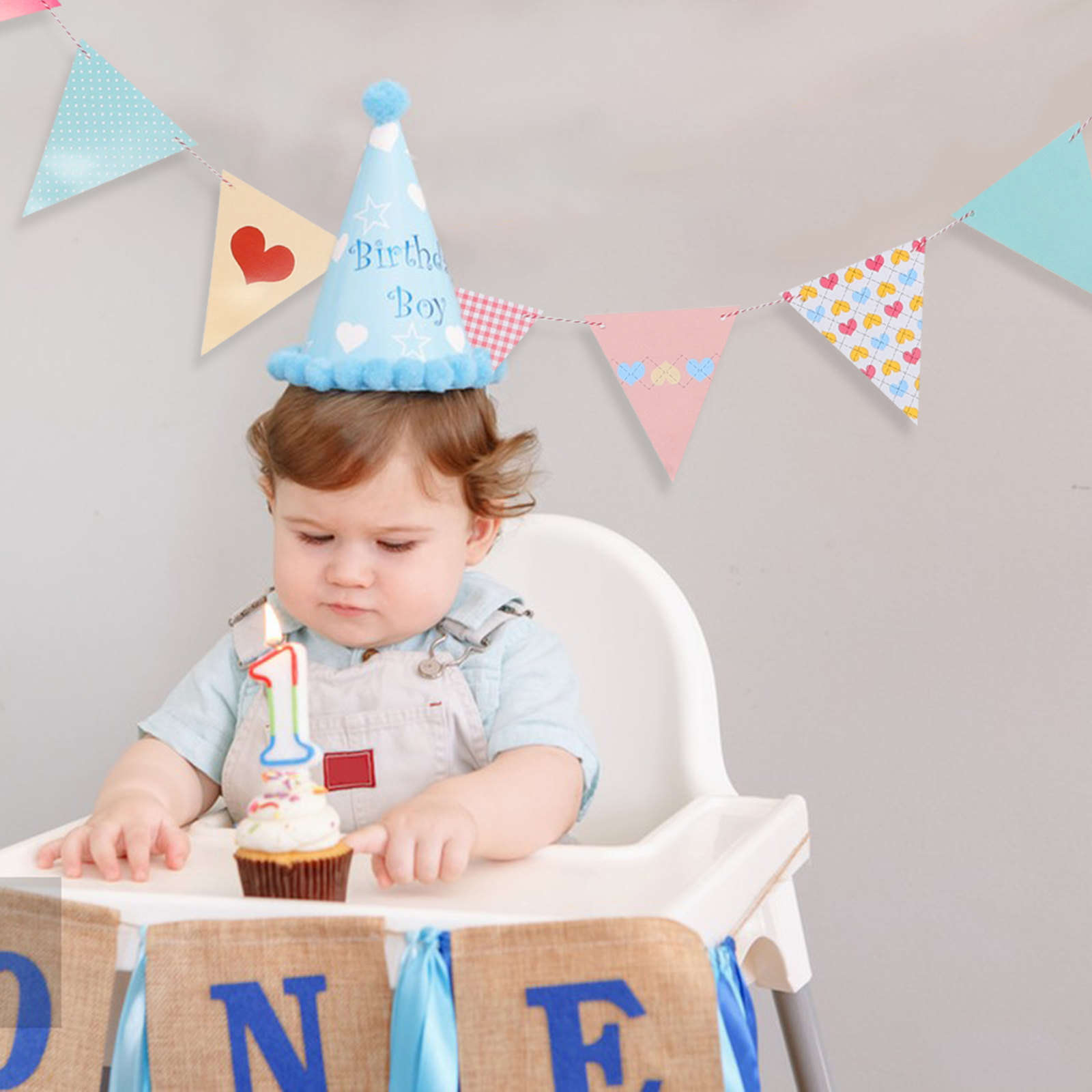 Triangle Paper Bunting Flags G - Baby Nursery Bunting ulasan dan harga