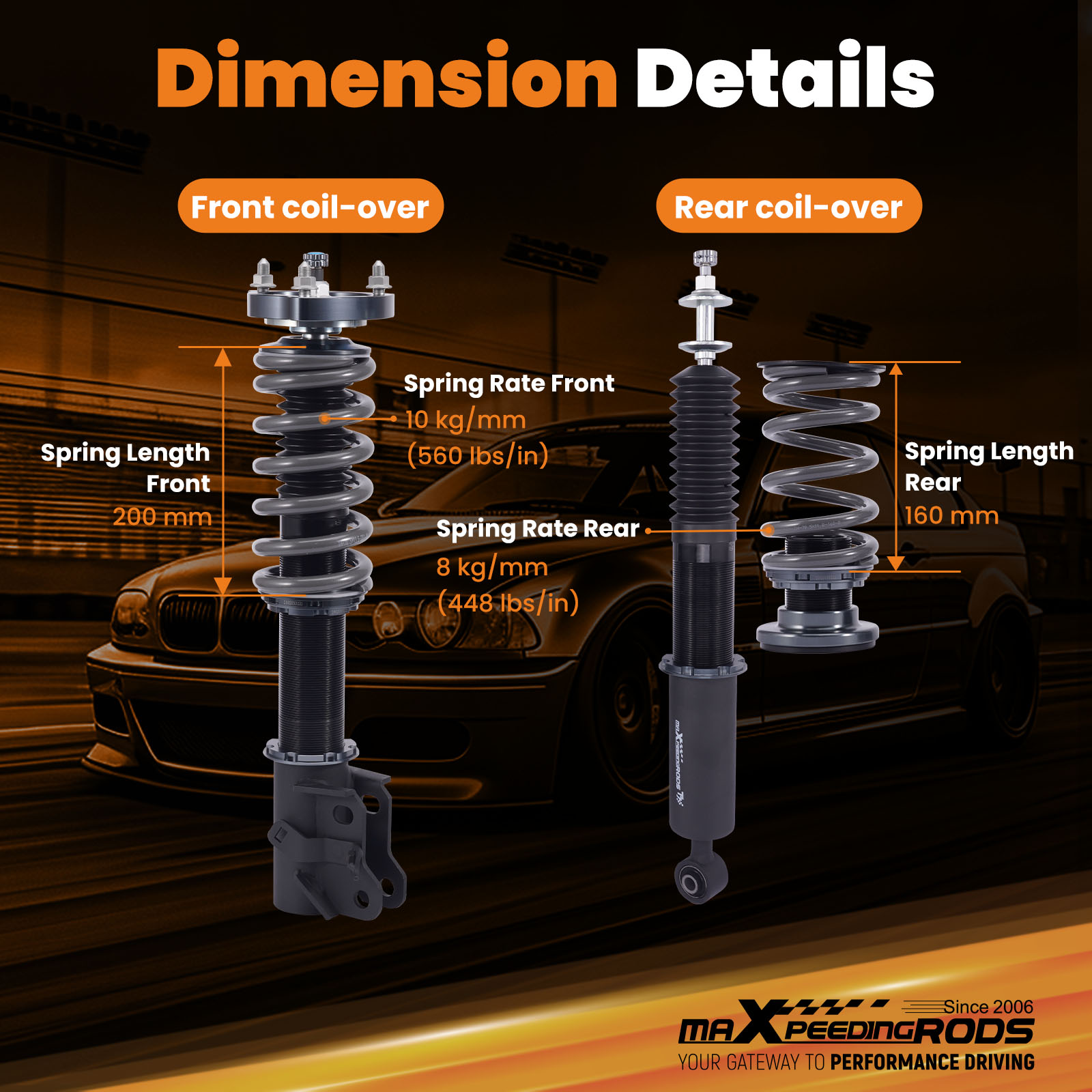 Coilover for Honda Civic 2006- - Growth Chart Ruler ulasan dan harga