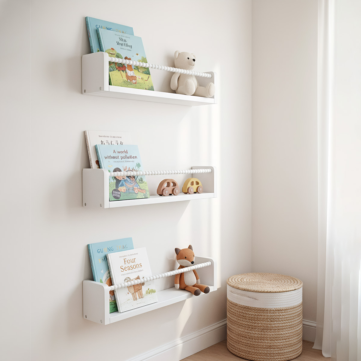 Nursery Book Shelves ,15.7 Inc - Baby Nursery Bookcase ulasan dan harga
