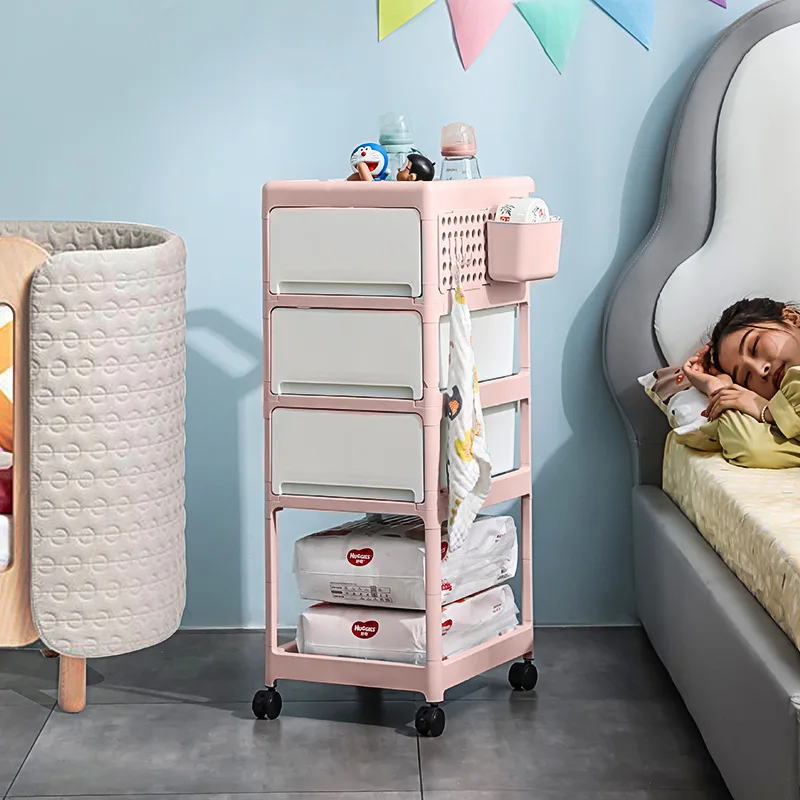 Cream Mobile Storage Cart,Mult - Baby Nursery Drawers ulasan dan harga