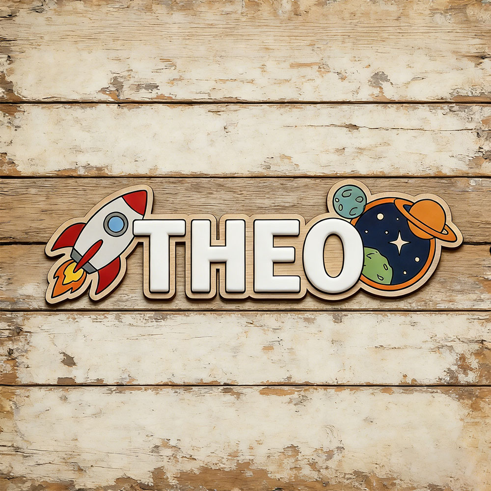 Personalized Space Rocket Name - Baby Nursery Needs ulasan dan harga