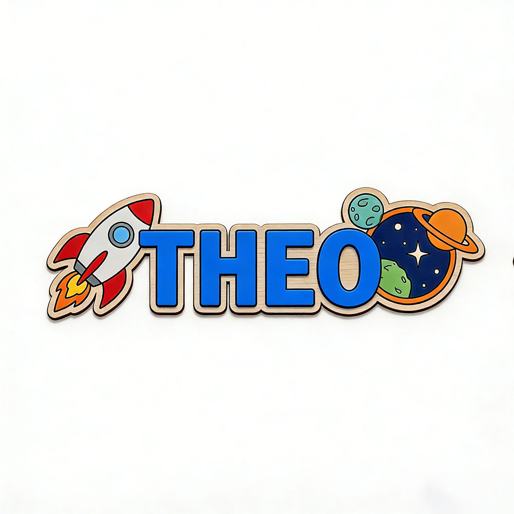 Personalized Space Rocket Name - Baby Nursery Needs ulasan dan harga