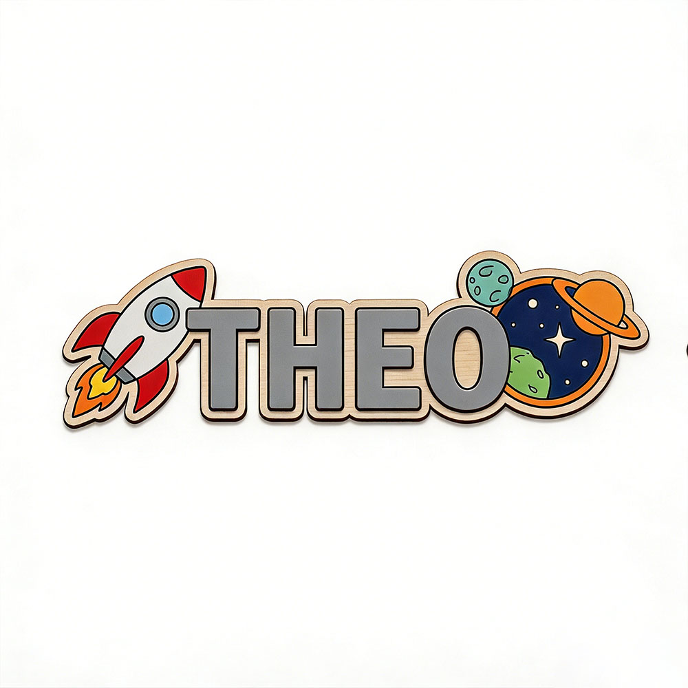 Personalized Space Rocket Name - Baby Nursery Needs ulasan dan harga