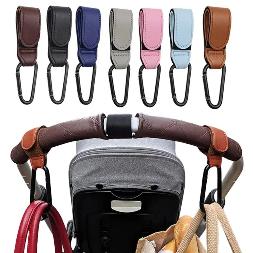 2Pcs Leather Cart Hooks Baby S - Diaper Caddy Organizer ulasan dan harga