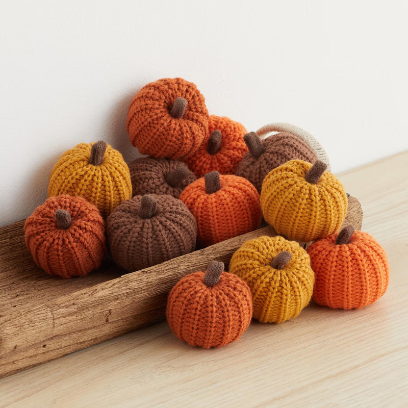 Knit Pumpkin Garland for Mante - Baby Nursery Bookcase ulasan dan harga