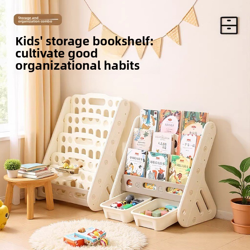 2-in-1 Kids Bookshelf Storage  - Baby Bookshelf Small ulasan dan harga