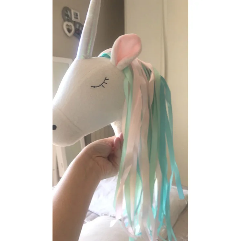Unicorn Plush Animal Head Wall - Baby Nursery Girl ulasan dan harga
