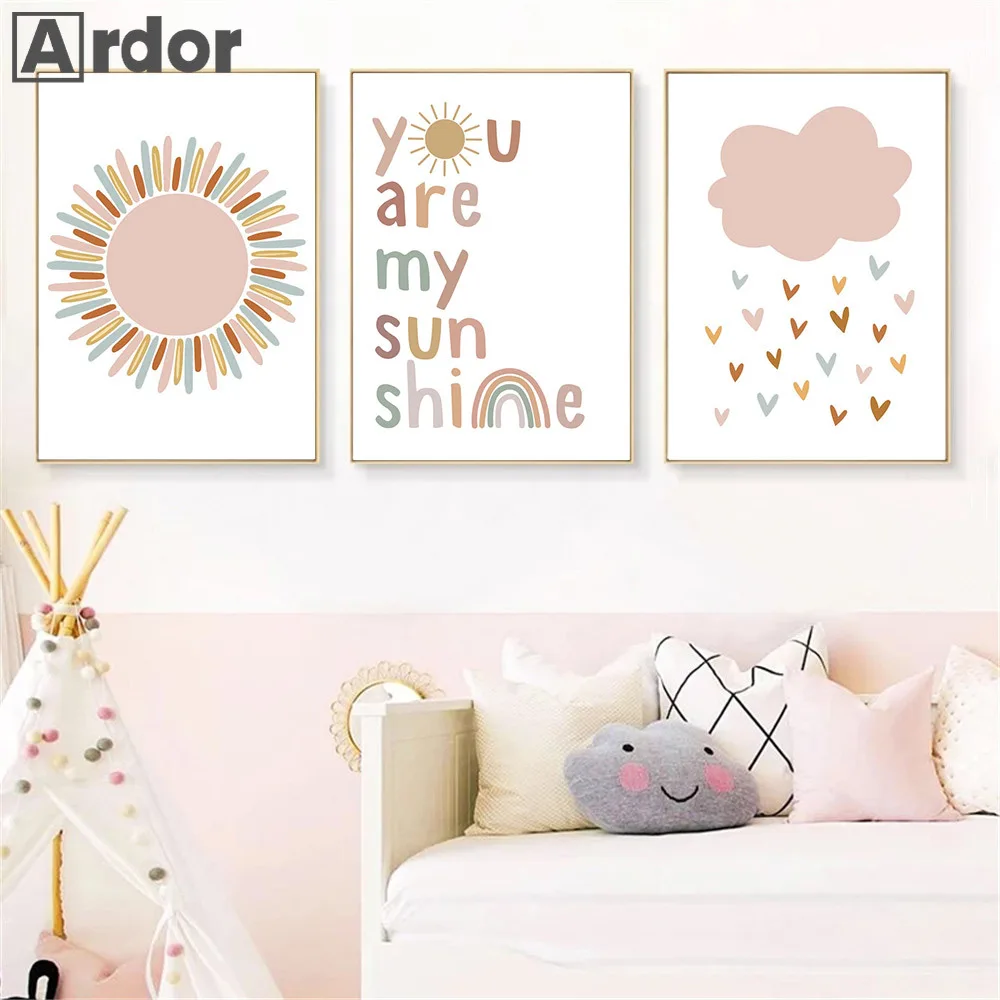 Custom Name Posters Baby Nurse - Baby Nursery You Are My Sunshine ulasan dan harga