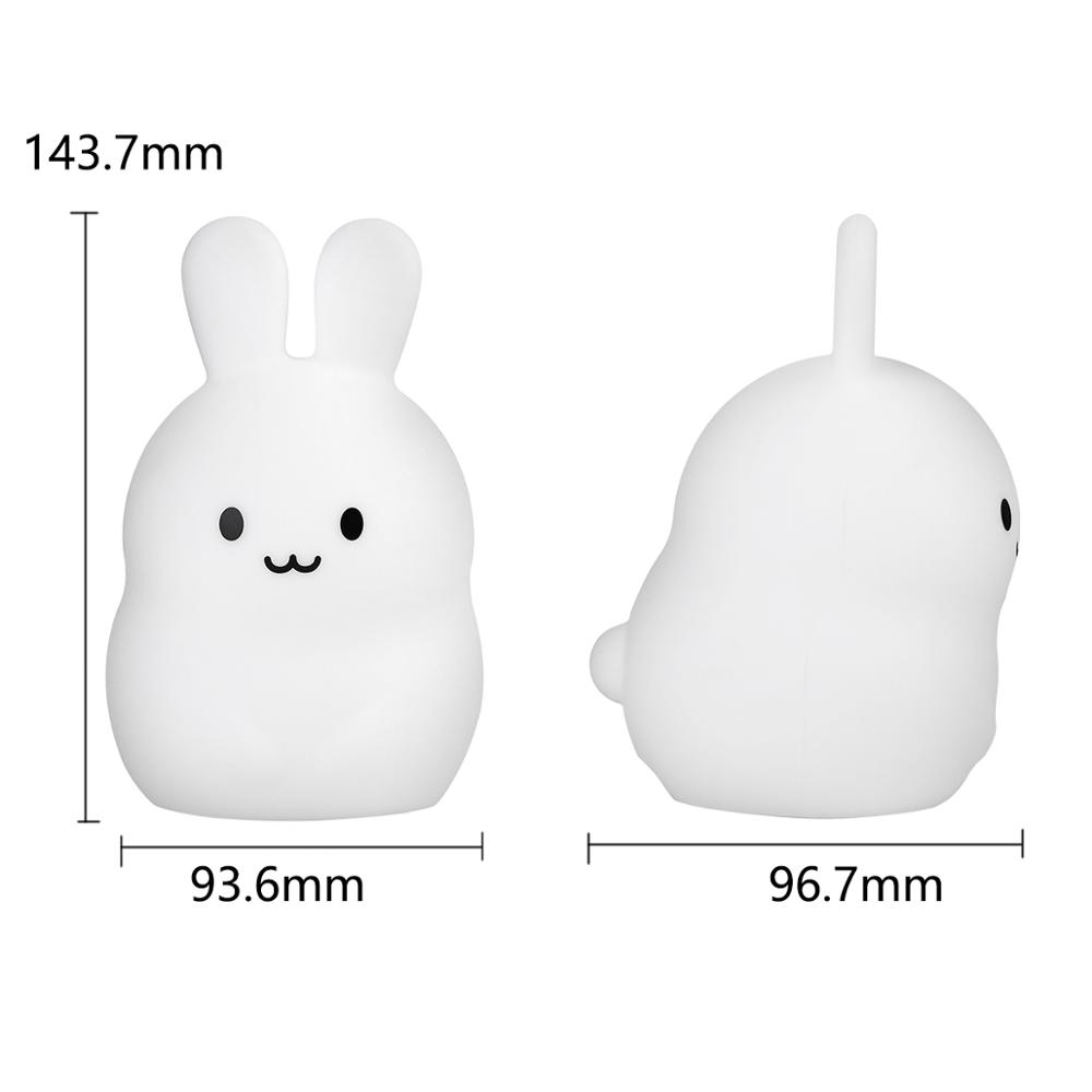 Touch Sensor Rabbit Night Ligh - Baby Nursery Night Light ulasan dan harga