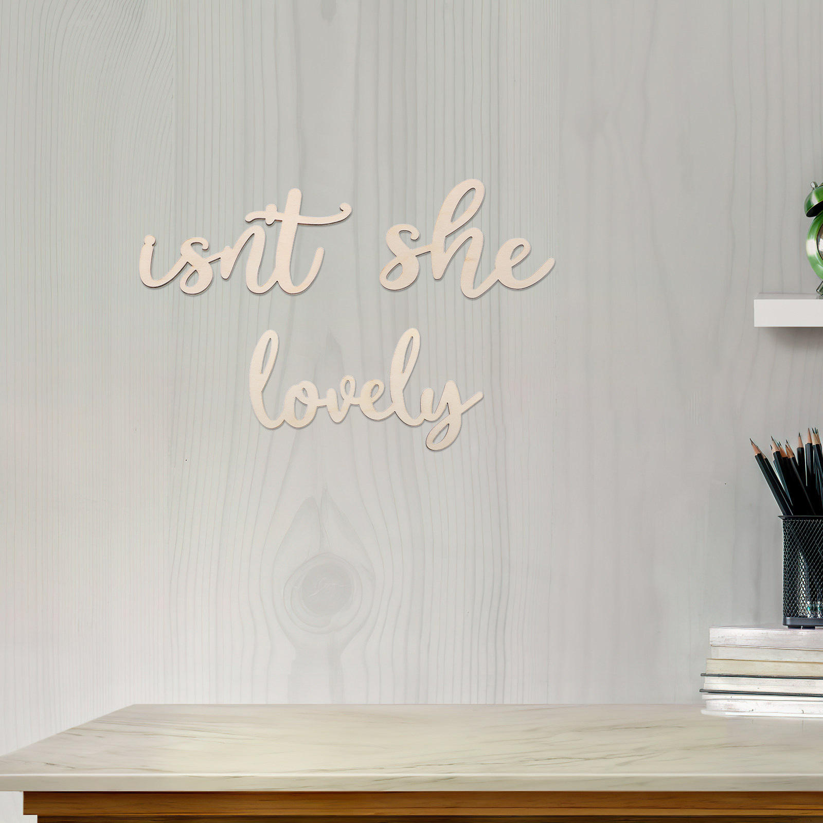 Wood Sign Wooden Wall Sticker  - Baby Nursery Girl ulasan dan harga