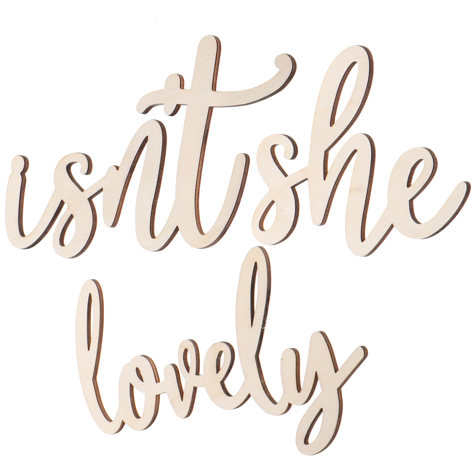 Wood Sign Wooden Wall Sticker  - Baby Nursery Girl ulasan dan harga
