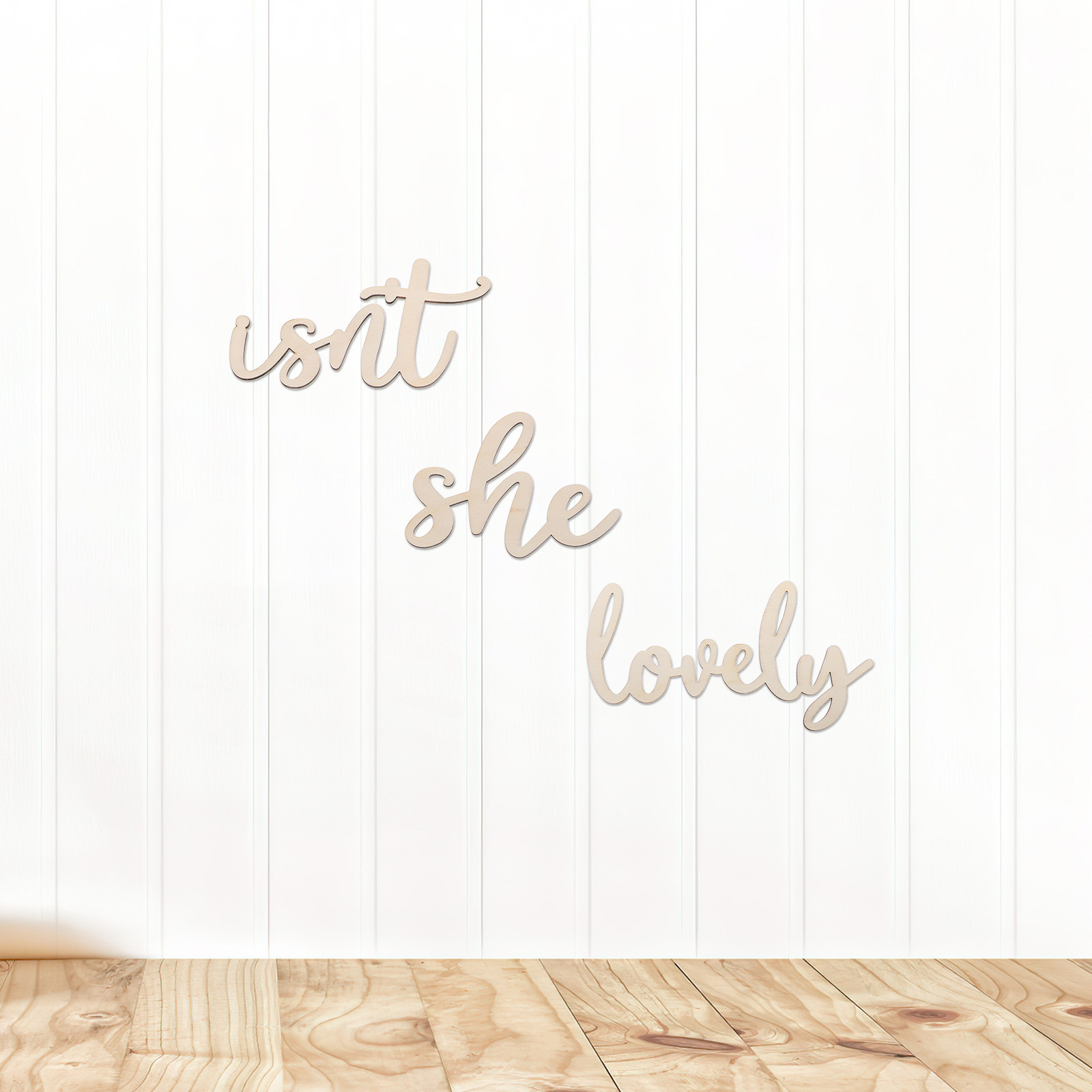 Wood Sign Wooden Wall Sticker  - Baby Nursery Girl ulasan dan harga