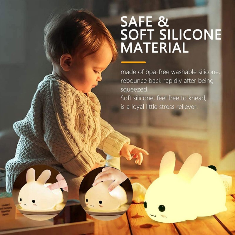 LED Rabbit Night Light Remote  - Baby Nursery Night Light ulasan dan harga