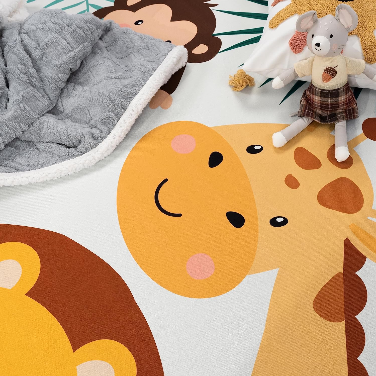 Soft Round Jungle Animal Print - Baby Nursery Jungle Rug ulasan dan harga
