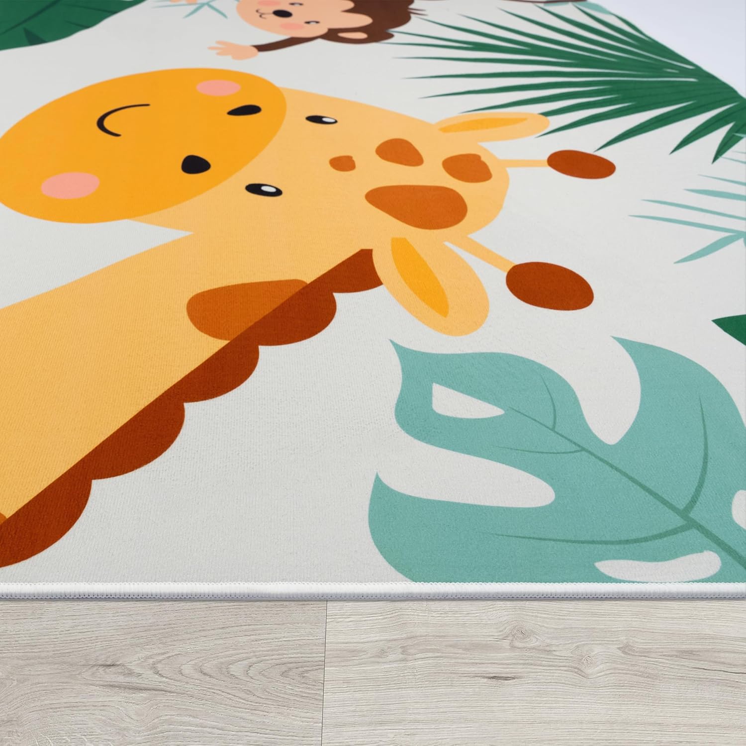 Soft Round Jungle Animal Print - Baby Nursery Jungle Rug ulasan dan harga
