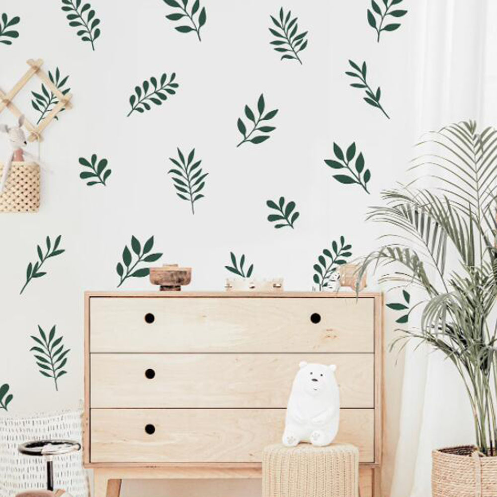 41Pcs Botanical Leaf Wall Stic - Baby Nursery Needs ulasan dan harga