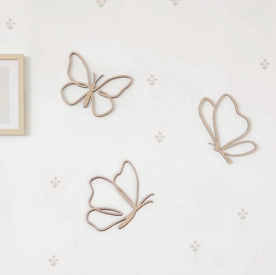 Wooden Butterflies Sign, Woode - Baby Nursery Needs ulasan dan harga
