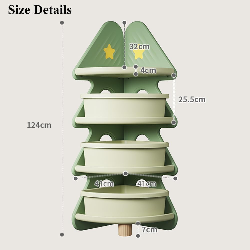 4 Tier Corner Bookshelf Toy St - Baby Nursery Bookcase ulasan dan harga