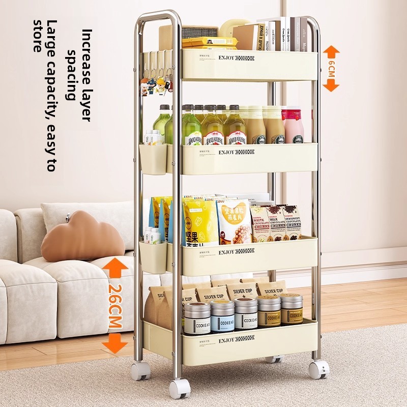 Multifunctional Rolling Cart S - Baby Nursery Bookcase ulasan dan harga