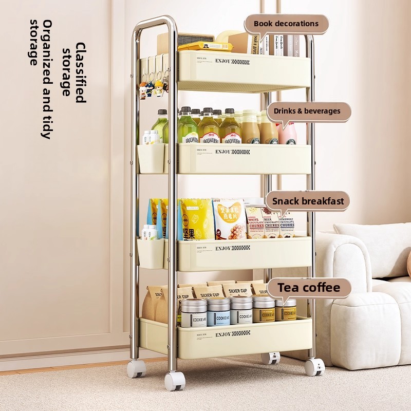 Multifunctional Rolling Cart S - Baby Nursery Bookcase ulasan dan harga