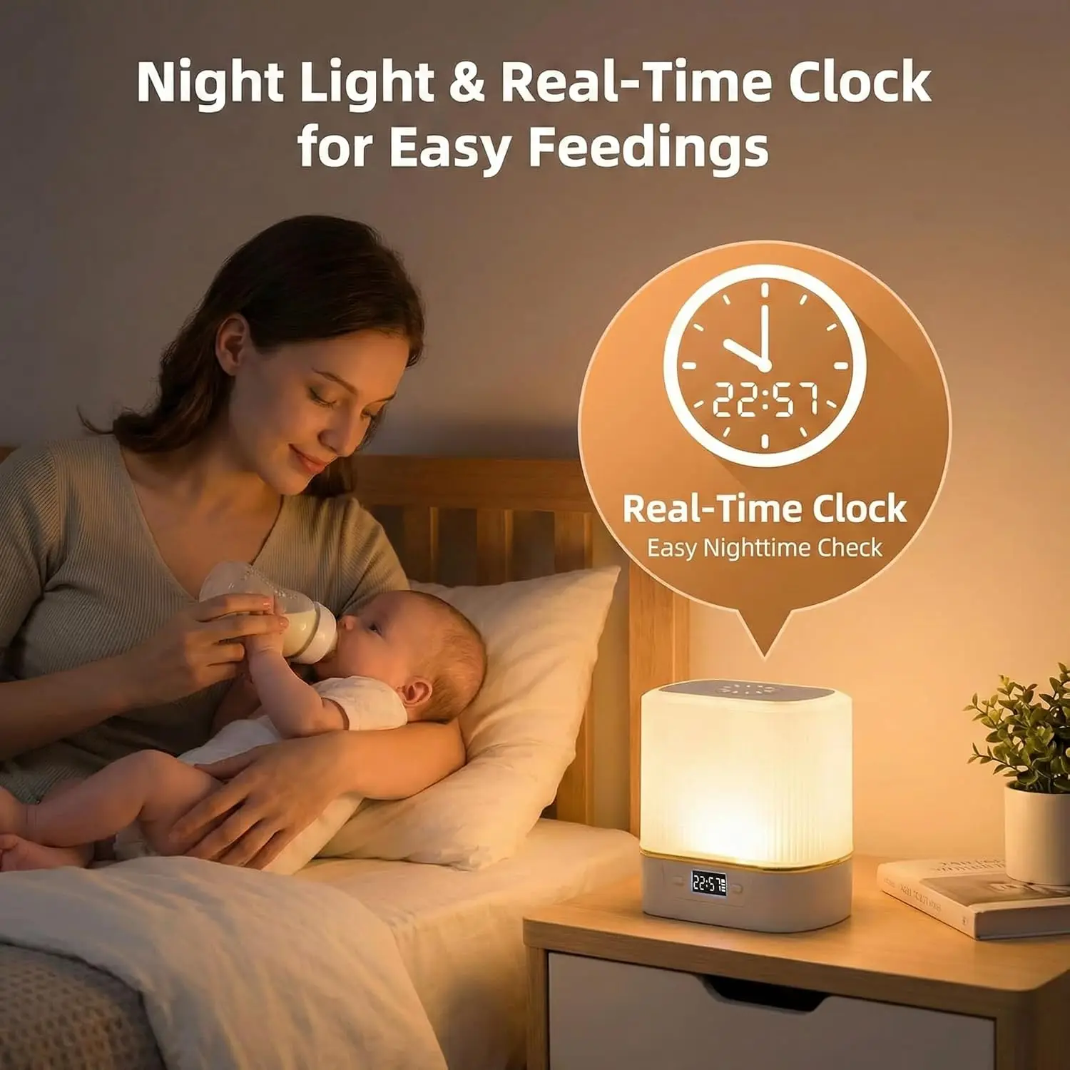 LED Night Light Bedside Lamp,T - Baby Nursery Night Light ulasan dan harga
