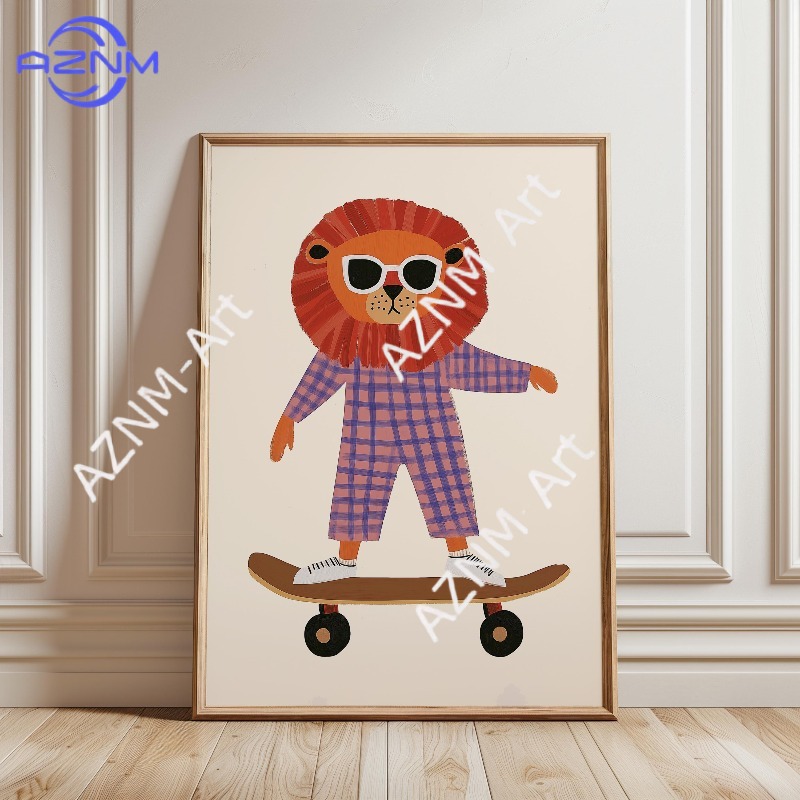 1PC Funny Animal Skateboarding - Baby Nursery Needs ulasan dan harga