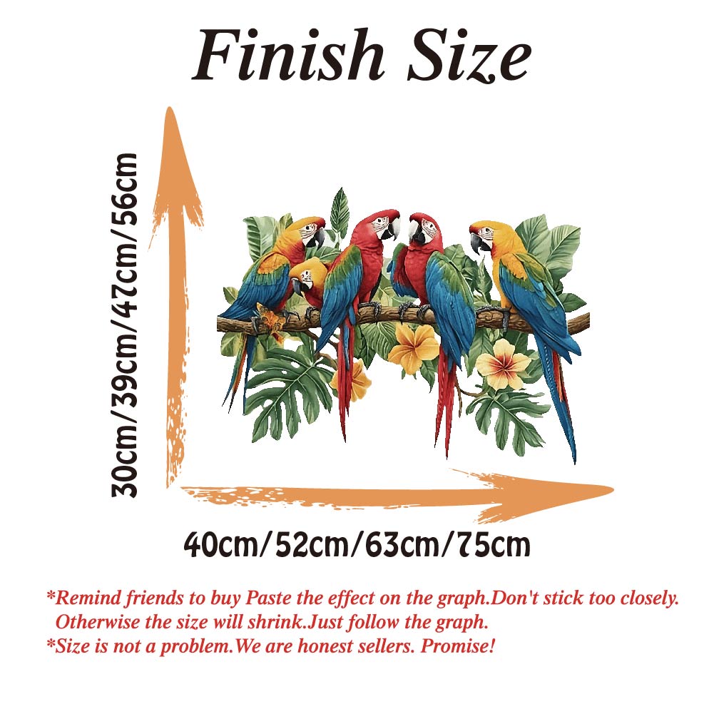 3Pcs Parrots on Branch Wall St - Baby Nursery Needs ulasan dan harga