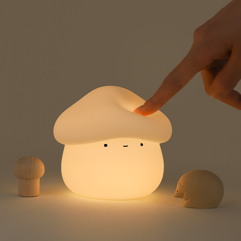 1Pcs Mushroom Head Silicone Ni - Baby Nursery Night Light ulasan dan harga