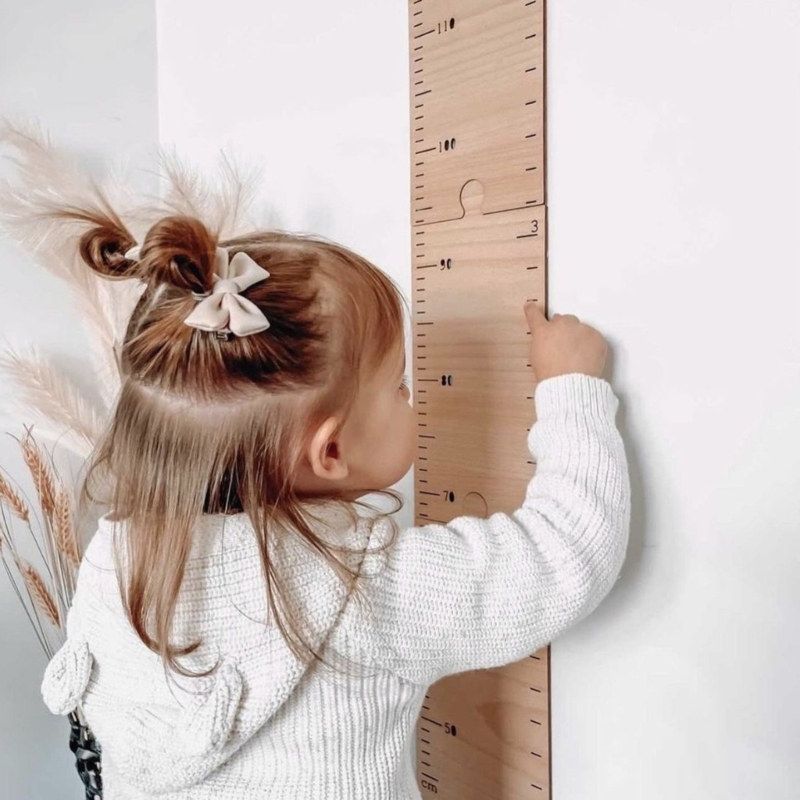 Nordic Wooden Kids Height Grow - Growth Chart Ruler ulasan dan harga