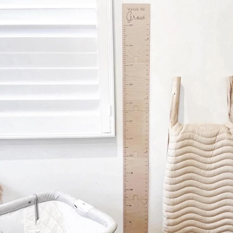 Nordic Wooden Kids Height Grow - Growth Chart Ruler ulasan dan harga