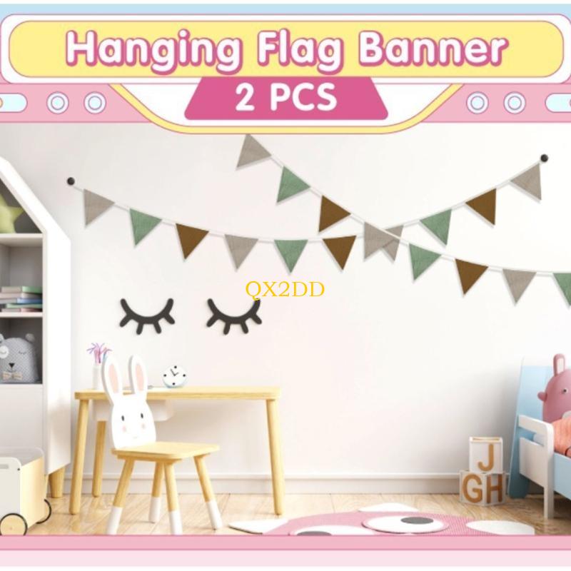 QX2D Soft Fabric Bunting Banne - Baby Nursery Bunting ulasan dan harga